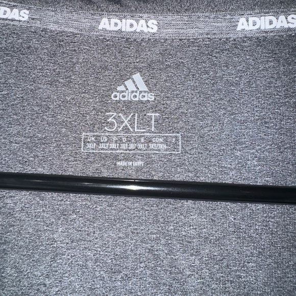 Adidas Gray Performance Polo Shirt with Stripe - Picture 2 of 3